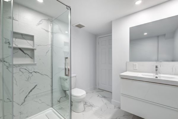 Basement Bathroom Construction in Pewaukee
